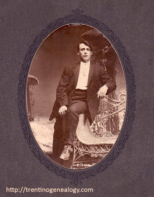 ca. 1907, Luigi Pietro Serafini of Duvredo. Photo taken in Shawmut, Pennsylvania.