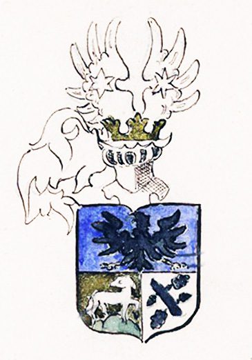 Stemma (coat-of-arms) of the noble Comini de Sonnenberg family